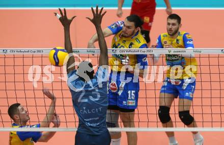 Volleyball. CEV Cup. SK Zadruga Aich/Dob gegen Calcit Kamnik.  Filip Madjunkov (Aich/Dob). Bleiburg, am 19.10.2022.
Foto: Kuess
---
pressefotos, pressefotografie, kuess, qs, qspictures, sport, bild, bilder, bilddatenbank