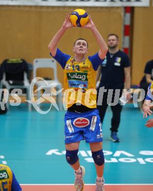 Volleyball. CEV Cup. SK Zadruga Aich/Dob gegen Calcit Kamnik.  Nikola Scerbakov (Aich/Dob). Bleiburg, am 19.10.2022.
Foto: Kuess
---
pressefotos, pressefotografie, kuess, qs, qspictures, sport, bild, bilder, bilddatenbank