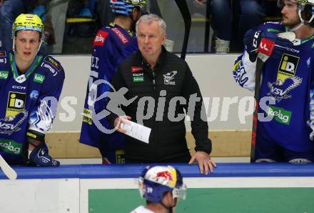 EBEL. Eishockey Bundesliga. EC VSV gegen EC Red Bull Salzburg. Trainer Rob Daum  (VSV). Villach, am 23.10.2022.
Foto: Kuess
www.qspictures.net
---
pressefotos, pressefotografie, kuess, qs, qspictures, sport, bild, bilder, bilddatenbank