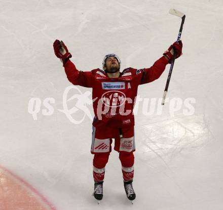 EBEL. Eishockey Bundesliga. EC KAC gegen  VSV.  Torjubel Manuel Ganahl (KAC). Klagenfurt, am 26.10.2022.
Foto: Kuess
www.qspictures.net
---
pressefotos, pressefotografie, kuess, qs, qspictures, sport, bild, bilder, bilddatenbank