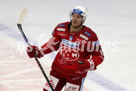 EBEL. Eishockey Bundesliga. EC KAC gegen  VSV. Torjubel Nicholas Eric Petersen  (KAC). Klagenfurt, am 26.10.2022.
Foto: Kuess
www.qspictures.net
---
pressefotos, pressefotografie, kuess, qs, qspictures, sport, bild, bilder, bilddatenbank
