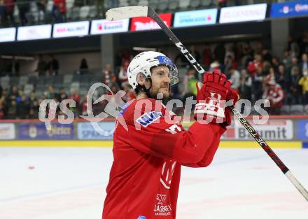 EBEL. Eishockey Bundesliga. EC KAC gegen  VSV.  Jubel Manuel Ganahl (KAC). Klagenfurt, am 26.10.2022.
Foto: Kuess
www.qspictures.net
---
pressefotos, pressefotografie, kuess, qs, qspictures, sport, bild, bilder, bilddatenbank