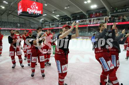 EBEL. Eishockey Bundesliga. EC KAC gegen  VSV.  Jubel  (KAC). Klagenfurt, am 26.10.2022.
Foto: Kuess
www.qspictures.net
---
pressefotos, pressefotografie, kuess, qs, qspictures, sport, bild, bilder, bilddatenbank