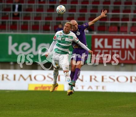 Fussball Bundesliga. SK Austria Klagenfurt gegen WSG Tirol.  Nicolas Wimmer (Klagenfurt),  Sandi Ogrinec (Tirol). Klagenfurt, am 29.10.2022.
Foto: Kuess
---
pressefotos, pressefotografie, kuess, qs, qspictures, sport, bild, bilder, bilddatenbank