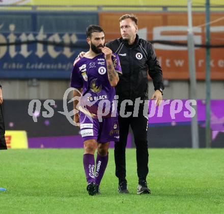 Fussball Bundesliga. SK Austria Klagenfurt gegen WSG Tirol.  Kosmas Gkezos, Co-Trainer Martin Lassnig (Klagenfurt).. Klagenfurt, am 29.10.2022.
Foto: Kuess
---
pressefotos, pressefotografie, kuess, qs, qspictures, sport, bild, bilder, bilddatenbank