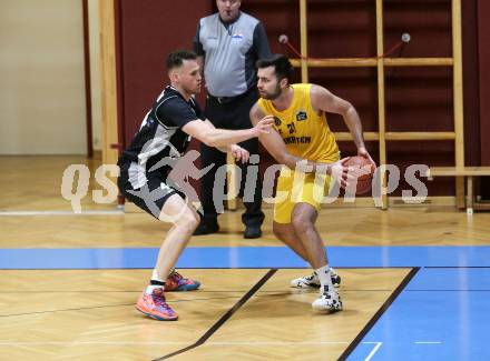Basketball 2. Liga 2022/2023. Grunddurchgang 4. Runde.  	Woerthersee Piraten gegen  SWARCO RAIDERS Tirol.   Marin Sliskovic (Piraten),  Gasper Jordan Rojko (Tirol). Klagenfurt, am 30.10.2022.
Foto: Kuess
www.qspictures.net
---
pressefotos, pressefotografie, kuess, qs, qspictures, sport, bild, bilder, bilddatenbank