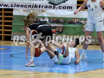 Basketball Damen Superliga. Grunddurchgang 5. Runde. KOS Celovec Damen gegen Vienna United Women.  Valentina Peulic  (KOS),  Alona Dobrovolska (Vienna United Women). Klagenfurt, 29.10.2022.
Foto: Kuess
---
pressefotos, pressefotografie, kuess, qs, qspictures, sport, bild, bilder, bilddatenbank