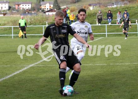 Fussball Kaerntner Liga. Koettmannsdorf gegen St. Jakob/Ros.. Adrian Stroj  (Koettmannsdorf),    Jonas Warmuth (St. Jakob). KLagenfurt, am 5.11.2022.
Foto: Kuess

---
pressefotos, pressefotografie, kuess, qs, qspictures, sport, bild, bilder, bilddatenbank