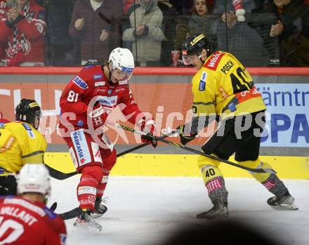 EBEL. Eishockey Bundesliga. EC KAC gegen  spusu Vienna Capitals.  Finn Van EE, (KAC),    Bernhard Posch  (Vienna Capitals). Klagenfurt, am 6.11.2022.
Foto: Kuess
www.qspictures.net
---
pressefotos, pressefotografie, kuess, qs, qspictures, sport, bild, bilder, bilddatenbank