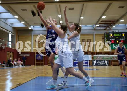 Basketball Damen. AUSTRIA CUP.  KOS Celovec Damen gegen UBSC-DBBC Graz.  Lena WeiÃenbrunner,  Lana Santelj (KOS),  Eni Nizamic (Graz). Klagenfurt, 12.11.2022.
Foto: Kuess
---
pressefotos, pressefotografie, kuess, qs, qspictures, sport, bild, bilder, bilddatenbank