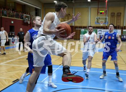 Basketball 2. Liga 2022/2023. Grunddurchgang 6. Runde.  KOS Celovec gegen  BBU Salzburg.    Andrej Blazevic (KOS), Asdren Drew Koka  (Salzburg). Klagenfurt, am 12.11.2022.
Foto: Kuess
www.qspictures.net
---
pressefotos, pressefotografie, kuess, qs, qspictures, sport, bild, bilder, bilddatenbank