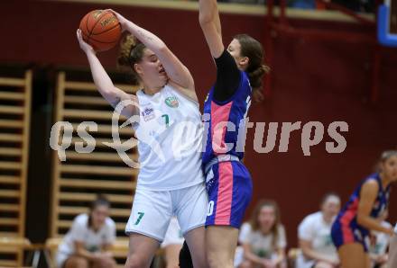 Basketball Damen. AUSTRIA CUP.  KOS Celovec Damen gegen UBSC-DBBC Graz.  Nikolina Sofric (KOS),  Ajla Meskic (Graz). Klagenfurt, 12.11.2022.
Foto: Kuess
---
pressefotos, pressefotografie, kuess, qs, qspictures, sport, bild, bilder, bilddatenbank