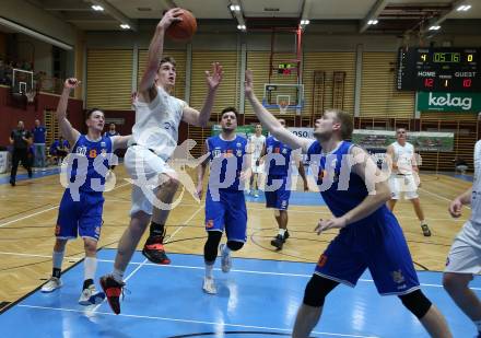 Basketball 2. Liga 2022/2023. Grunddurchgang 6. Runde.  KOS Celovec gegen  BBU Salzburg.    Andrej Blazevic (KOS), Asdren Drew Koka  (Salzburg). Klagenfurt, am 12.11.2022.
Foto: Kuess
www.qspictures.net
---
pressefotos, pressefotografie, kuess, qs, qspictures, sport, bild, bilder, bilddatenbank