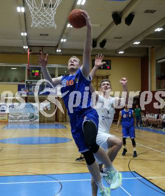 Basketball 2. Liga 2022/2023. Grunddurchgang 6. Runde.  KOS Celovec gegen  BBU Salzburg.    Andi Smrtnik (KOS), Asdren Drew Koka  (Salzburg). Klagenfurt, am 12.11.2022.
Foto: Kuess
www.qspictures.net
---
pressefotos, pressefotografie, kuess, qs, qspictures, sport, bild, bilder, bilddatenbank