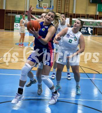 Basketball Damen. AUSTRIA CUP.  KOS Celovec Damen gegen UBSC-DBBC Graz.  Lena WeiÃenbrunner (KOS),  Lenny Jacimovic (Graz). Klagenfurt, 12.11.2022.
Foto: Kuess
---
pressefotos, pressefotografie, kuess, qs, qspictures, sport, bild, bilder, bilddatenbank