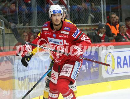 EBEL. Eishockey Bundesliga. EC KAC gegen  HC Pustertal Woelfe. Matthew Fraser  (KAC). Klagenfurt, am 18.11.2022.
Foto: Kuess
www.qspictures.net
---
pressefotos, pressefotografie, kuess, qs, qspictures, sport, bild, bilder, bilddatenbank