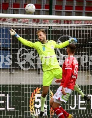 Fussball Woertherseecup. SK Austria Klagenfurt gegen GAK. Marco Knaller, (Austria Klagenfurt),   Danijel Kalajdzic  (GAK). Klagenfurt, am 19.11.2022.
Foto: Kuess
---
pressefotos, pressefotografie, kuess, qs, qspictures, sport, bild, bilder, bilddatenbank