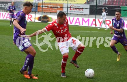 Fussball Woertherseecup. SK Austria Klagenfurt gegen GAK. Christopher Wernitznig,  (Austria Klagenfurt), Michael Liendl  (GAK). Klagenfurt, am 19.11.2022.
Foto: Kuess
---
pressefotos, pressefotografie, kuess, qs, qspictures, sport, bild, bilder, bilddatenbank