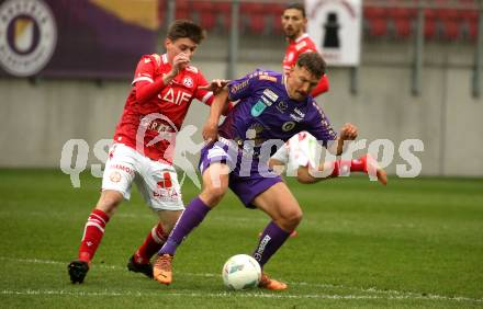 Fussball Woertherseecup. SK Austria Klagenfurt gegen GAK. Christopher Wernitznig (Austria), Thorsten Schriebl (GAK), Klagenfurt, am 19.11.2022.
Foto: Kuess
---
pressefotos, pressefotografie, kuess, qs, qspictures, sport, bild, bilder, bilddatenbank