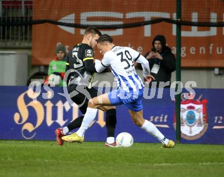 Fussball Woertherseecup. Herta BSC gegen TSV 1860.  Derry Scherhant (Herta),  Niklas Lang (TSV 1860). Klagenfurt, am 19.11.2022.
Foto: Kuess
---
pressefotos, pressefotografie, kuess, qs, qspictures, sport, bild, bilder, bilddatenbank