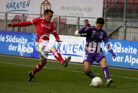 Fussball Woertherseecup. SK Austria Klagenfurt gegen GAK. Sebastian Soto (Austria Klagenfurt). Klagenfurt, am 19.11.2022.
Foto: Kuess
---
pressefotos, pressefotografie, kuess, qs, qspictures, sport, bild, bilder, bilddatenbank