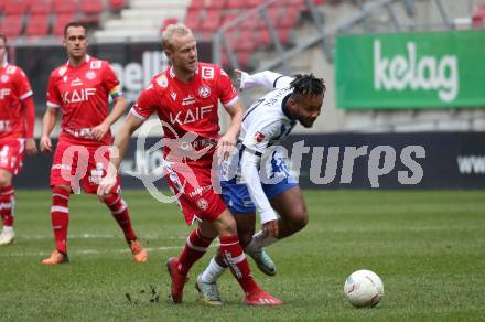 Fussball Woertherseecup. GAK gegen Hertha BSC.. David Peham, (GAK),   Chidera Ejuke   (Hertha BSC. ). Klagenfurt, 20.11.2022.
Foto: Kuess
---
pressefotos, pressefotografie, kuess, qs, qspictures, sport, bild, bilder, bilddatenbank