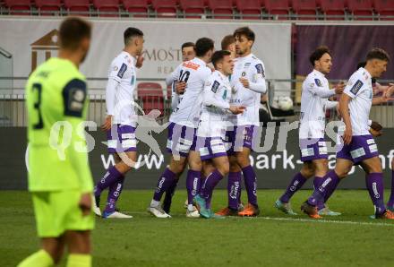 Fussball Woertherseecup. SK Austria Klagenfurt gegen 1860 Muenchen. Torjubel Austria: Klagenfurt, 20.11.2022.
Foto: Kuess
---
pressefotos, pressefotografie, kuess, qs, qspictures, sport, bild, bilder, bilddatenbank