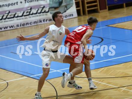 Basketball 2. Liga 2022/2023. Grunddurchgang 7. Runde.  KOS Celovec gegen  Upper Austrian Ballers.  Andi Smrtnik  (KOS),  Dejan Kovacevic (Austrian Ballers). Klagenfurt, am 20.11.2022.
Foto: Kuess
www.qspictures.net
---
pressefotos, pressefotografie, kuess, qs, qspictures, sport, bild, bilder, bilddatenbank