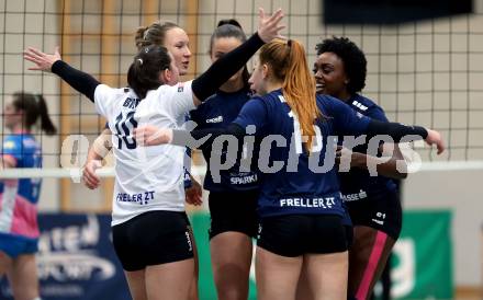 Volleyball. Challenge Cup 2022/23. ATSC Kelag Wildcats Klagenfurt gegen VK Prostejov.   Jubel  (Wildcats). Klagenfurt, 23.11.2022.
Foto: Kuess
---
pressefotos, pressefotografie, kuess, qs, qspictures, sport, bild, bilder, bilddatenbank