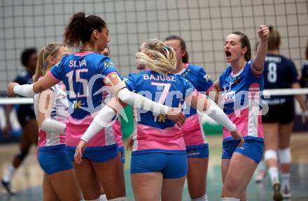 Volleyball. Challenge Cup 2022/23. ATSC Kelag Wildcats Klagenfurt gegen VK Prostejov.   Jubel (Prostejov). Klagenfurt, 23.11.2022.
Foto: Kuess
---
pressefotos, pressefotografie, kuess, qs, qspictures, sport, bild, bilder, bilddatenbank