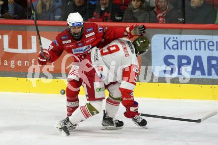 EBEL. Eishockey Bundesliga. EC KAC gegen  HCB Suedtirol Alperia.  Finn Van Ee,  (KAC),    Daniel Mantenuto (Bozen). Klagenfurt, am 25.11.2022.
Foto: Kuess
www.qspictures.net
---
pressefotos, pressefotografie, kuess, qs, qspictures, sport, bild, bilder, bilddatenbank