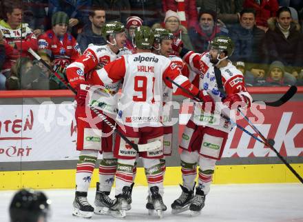 EBEL. Eishockey Bundesliga. EC KAC gegen  HCB Suedtirol Alperia.  Torjubel   (Bozen). Klagenfurt, am 25.11.2022.
Foto: Kuess
www.qspictures.net
---
pressefotos, pressefotografie, kuess, qs, qspictures, sport, bild, bilder, bilddatenbank