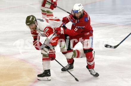 EBEL. Eishockey Bundesliga. EC KAC gegen  HCB Suedtirol Alperia. Rok Ticar,  (KAC),    Enrico Miglioranzi (Bozen). Klagenfurt, am 25.11.2022.
Foto: Kuess
www.qspictures.net
---
pressefotos, pressefotografie, kuess, qs, qspictures, sport, bild, bilder, bilddatenbank