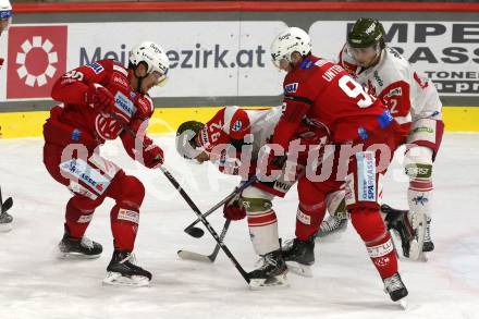 EBEL. Eishockey Bundesliga. EC KAC gegen  HCB Suedtirol Alperia. Matthew Fraser, Clemens Unterweger,   (KAC),  Christian Thomas  (Bozen). Klagenfurt, am 25.11.2022.
Foto: Kuess
www.qspictures.net
---
pressefotos, pressefotografie, kuess, qs, qspictures, sport, bild, bilder, bilddatenbank