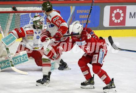 EBEL. Eishockey Bundesliga. EC KAC gegen  HCB Suedtirol Alperia.  Fabian Hochegger, (KAC),   Mike Dalhuisen  (Bozen). Klagenfurt, am 25.11.2022.
Foto: Kuess
www.qspictures.net
---
pressefotos, pressefotografie, kuess, qs, qspictures, sport, bild, bilder, bilddatenbank