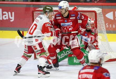 EBEL. Eishockey Bundesliga. EC KAC gegen  HCB Suedtirol Alperia. Thomas Vallant,   (KAC),    Dustin Gazley (Bozen). Klagenfurt, am 25.11.2022.
Foto: Kuess
www.qspictures.net
---
pressefotos, pressefotografie, kuess, qs, qspictures, sport, bild, bilder, bilddatenbank