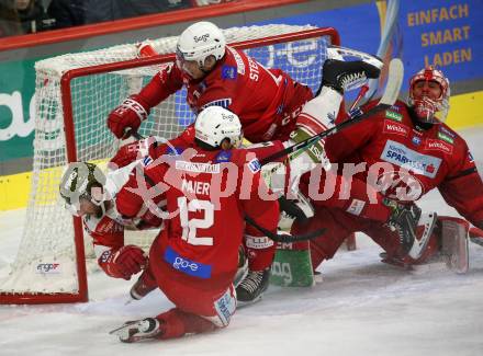 EBEL. Eishockey Bundesliga. EC KAC gegen  HCB Suedtirol Alperia. Kele Steffler, David Maier, Sebastian Dahm,   (KAC), Luca Frigo   (Bozen). Klagenfurt, am 25.11.2022.
Foto: Kuess
www.qspictures.net
---
pressefotos, pressefotografie, kuess, qs, qspictures, sport, bild, bilder, bilddatenbank