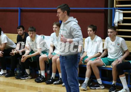 Basketball 2. Liga 2022/2023. Grunddurchgang 8. Runde. Woerthersee Piraten gegen  KOS Celovec. Trainer Rok Heiligstein  (KOS). Klagenfurt, am 26.11.2022.
Foto: Kuess
www.qspictures.net
---
pressefotos, pressefotografie, kuess, qs, qspictures, sport, bild, bilder, bilddatenbank