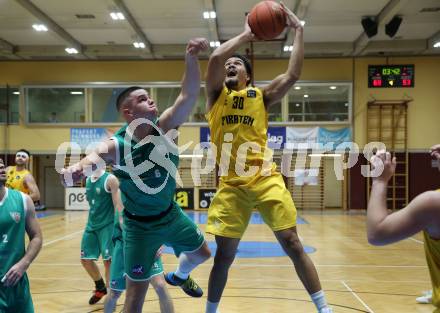 Basketball 2. Liga 2022/2023. Grunddurchgang 8. Runde. Woerthersee Piraten gegen  KOS Celovec.  Marcus Holyfield  (Piraten),  Grega Sajevic (KOS). Klagenfurt, am 26.11.2022.
Foto: Kuess
www.qspictures.net
---
pressefotos, pressefotografie, kuess, qs, qspictures, sport, bild, bilder, bilddatenbank