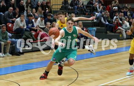 Basketball 2. Liga 2022/2023. Grunddurchgang 8. Runde. Woerthersee Piraten gegen  KOS Celovec.  Emilio Rozmann  (Piraten),  Andrej Blazevic (KOS). Klagenfurt, am 26.11.2022.
Foto: Kuess
www.qspictures.net
---
pressefotos, pressefotografie, kuess, qs, qspictures, sport, bild, bilder, bilddatenbank