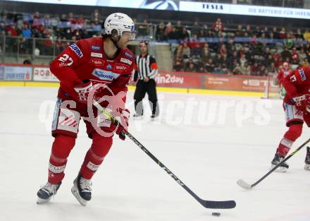 EBEL. Eishockey Bundesliga. EC KAC gegen  Asiago Hockey.  Thomas Hundertpfund (KAC). Klagenfurt, am 27.11.2022.
Foto: Kuess
www.qspictures.net
---
pressefotos, pressefotografie, kuess, qs, qspictures, sport, bild, bilder, bilddatenbank