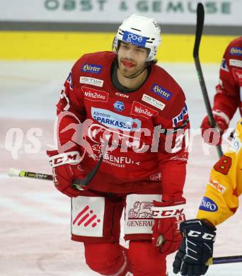 EBEL. Eishockey Bundesliga. EC KAC gegen  Asiago Hockey.  Thomas Hundertpfund (KAC). Klagenfurt, am 27.11.2022.
Foto: Kuess
www.qspictures.net
---
pressefotos, pressefotografie, kuess, qs, qspictures, sport, bild, bilder, bilddatenbank