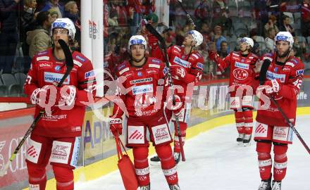 EBEL. Eishockey Bundesliga. EC KAC gegen  Asiago Hockey.  Thomas HUndertpfund, Fabian Hochegger, Rok Ticar (KAC). Klagenfurt, am 27.11.2022.
Foto: Kuess
www.qspictures.net
---
pressefotos, pressefotografie, kuess, qs, qspictures, sport, bild, bilder, bilddatenbank