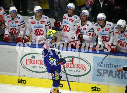 EBEL. Eishockey Bundesliga. EC VSV gegen EC KAC.  Torjubel Alexander Rauchenwald   (VSV). Villach, am 2.12.2022.
Foto: Kuess
www.qspictures.net
---
pressefotos, pressefotografie, kuess, qs, qspictures, sport, bild, bilder, bilddatenbank