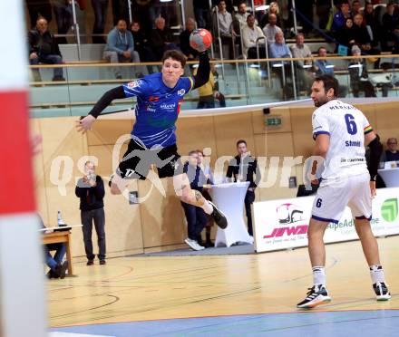 Handball Bundesliga. SC kelag Ferlach gegen ALPLA HC Hard.  Hari Pavlov  (Ferlach). Ferlach, 2.12.2022.
Foto: Kuess

---
pressefotos, pressefotografie, kuess, qs, qspictures, sport, bild, bilder, bilddatenbank