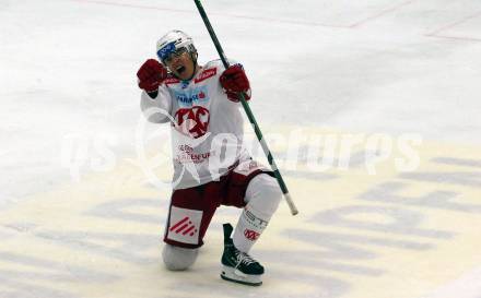 EBEL. Eishockey Bundesliga. EC VSV gegen EC KAC.  Torjubel Kele Steffler (KAC). Villach, am 2.12.2022.
Foto: Kuess
www.qspictures.net
---
pressefotos, pressefotografie, kuess, qs, qspictures, sport, bild, bilder, bilddatenbank