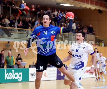 Handball Bundesliga. SC kelag Ferlach gegen ALPLA HC Hard.  Matthias Rath  (Ferlach). Ferlach, 2.12.2022.
Foto: Kuess

---
pressefotos, pressefotografie, kuess, qs, qspictures, sport, bild, bilder, bilddatenbank