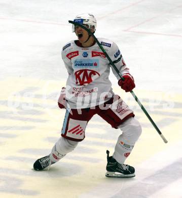 EBEL. Eishockey Bundesliga. EC VSV gegen EC KAC.   Torjubel Kele Steffler (KAC). Villach, am 2.12.2022.
Foto: Kuess
www.qspictures.net
---
pressefotos, pressefotografie, kuess, qs, qspictures, sport, bild, bilder, bilddatenbank