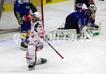 EBEL. Eishockey Bundesliga. EC VSV gegen EC KAC.  Torjubel Fabian Hochegger  (KAC). Villach, am 2.12.2022.
Foto: Kuess
www.qspictures.net
---
pressefotos, pressefotografie, kuess, qs, qspictures, sport, bild, bilder, bilddatenbank