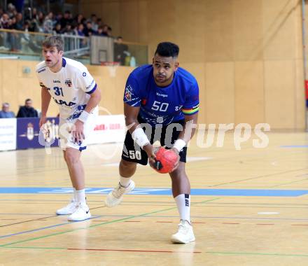 Handball Bundesliga. SC kelag Ferlach gegen ALPLA HC Hard.   Gonzalez-Martinez Adonis (Ferlach). Ferlach, 2.12.2022.
Foto: Kuess

---
pressefotos, pressefotografie, kuess, qs, qspictures, sport, bild, bilder, bilddatenbank